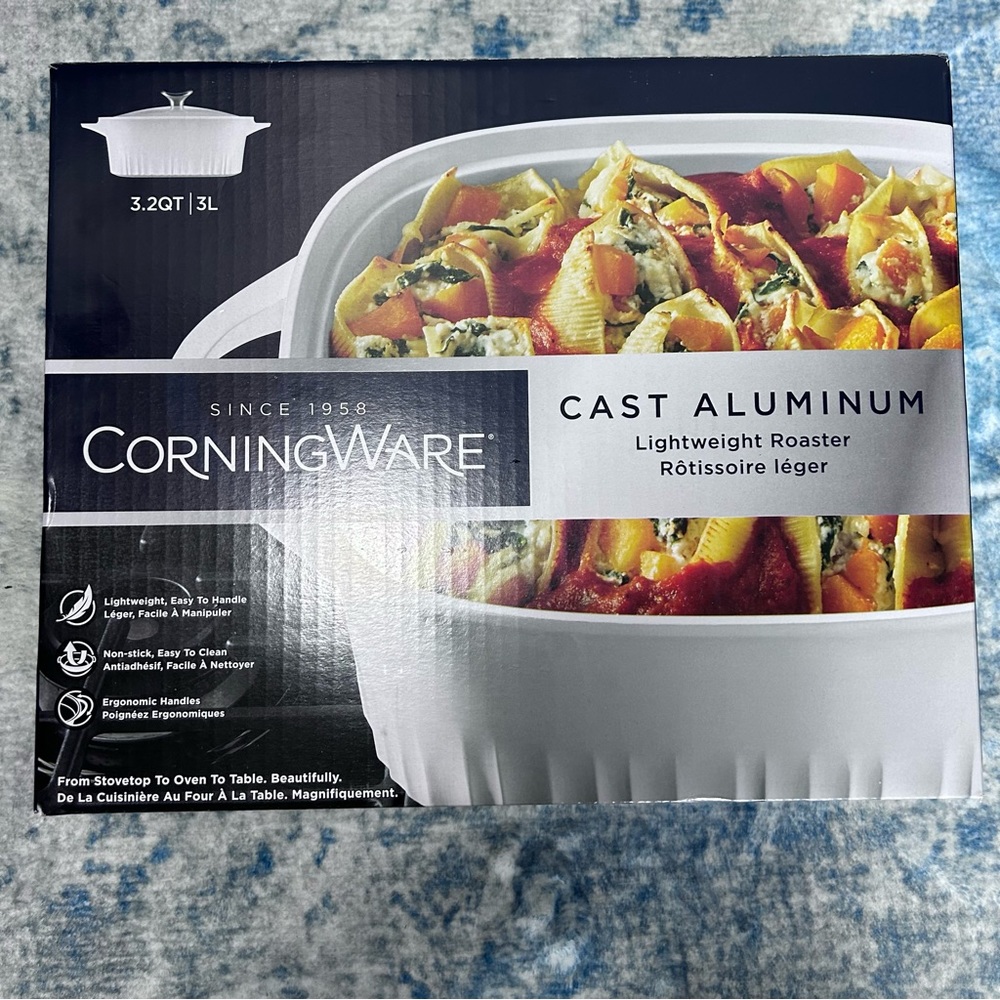 CorningWare Cast Aluminum Lightweight Roaster with Lid